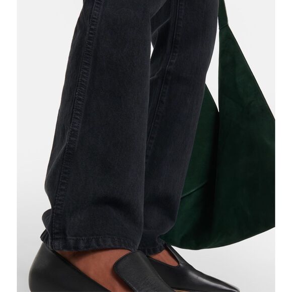 NWT Khaite Zip Fly High Rise Straight Leg Albi Denim Jeans Presscot Size 28 $480 - Picture 3 of 12